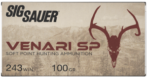 Sig Sauer V243SP10020 Venari 243 Win 100 gr Soft Point 20rd Box