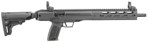 Ruger 19302 LC Carbine  5.7x28mm 10+1 16.25" Nitride Fluted Barrel  Black Hard Coat Anodized Finish  M-LOK Handguard  OEM Flip Up Sights  Synthetic Folding Adjustable Stock  Black Polymer Grip