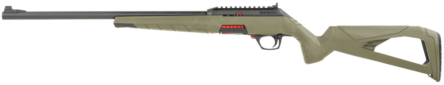 Winchester Repeating Arms 521139102 Wildcat Full Size 22 LR 10+1 18" Matte Blued Sporter Barrel Picatinny Rail Matte Black Polymer Receiver OD Green Skeletonized Synthetic Stock Ambidextrous - Image 2