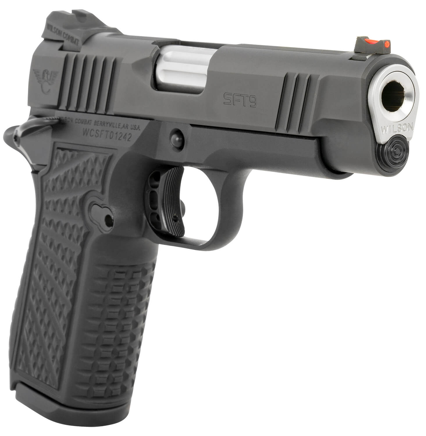 Wilson Combat SFT9CM42A SFT9 9mm Luger 15+1 (2) 4.25" Stainless Black Beavertail Frame Integrated Grips Fiber Optic Sights Ambi Safety - Image 3