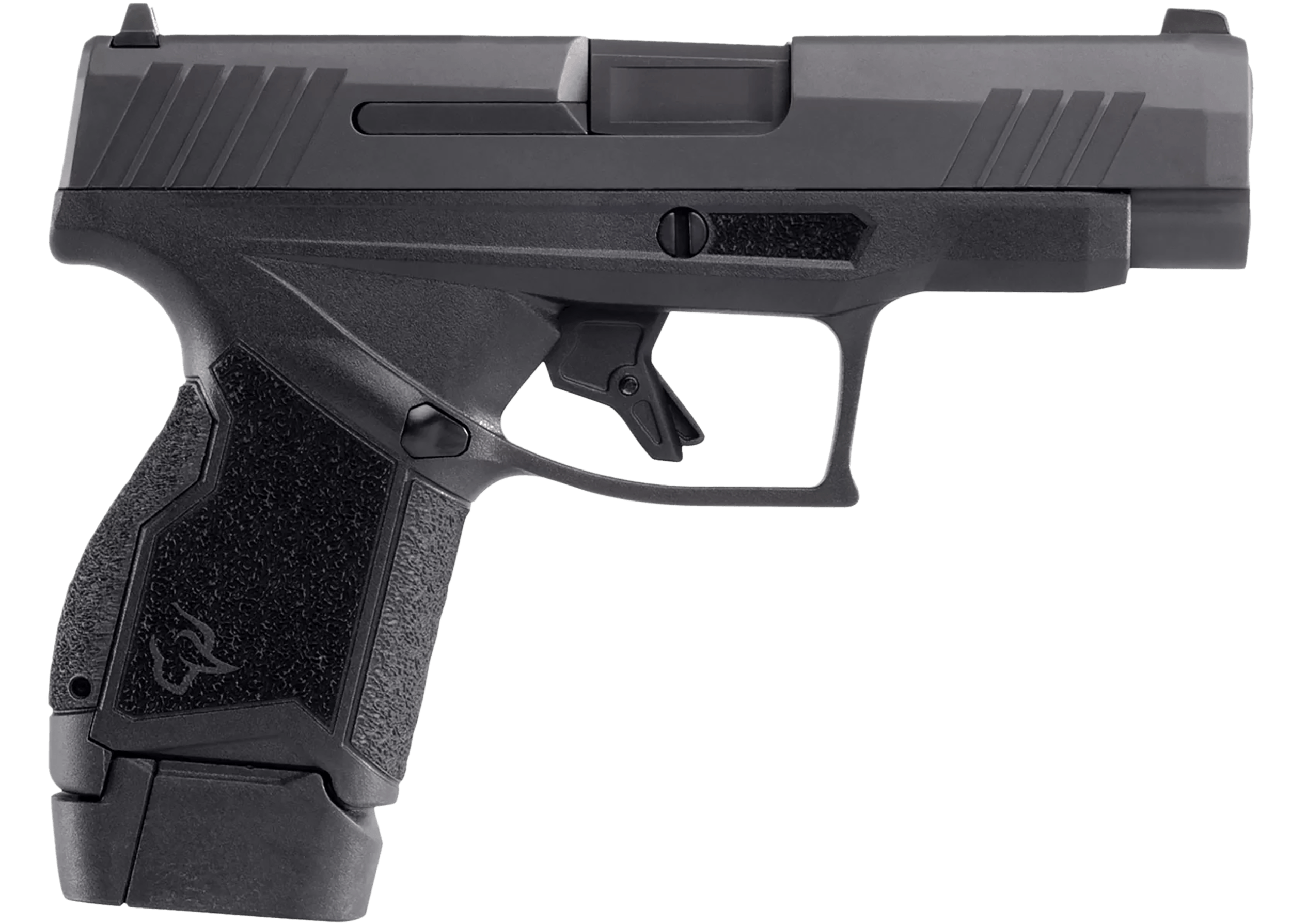 Taurus 1GX4XL94141 GX4XL Micro-Compact Frame 9mm Luger 13+1/11+1 3.70" Black DLC Stainless Steel Barrel Black Gas Nitride Serrated Alloy Steel Slide Black Polymer Frame & Grip Right Hand