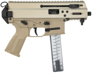 B&T Firearms 36176502CT APC9K 9mm Luger 30+1 4.30 Coyote Tan Tele Brace Adapter Polymer Grip Ambi Controls (OEM Mag)"
