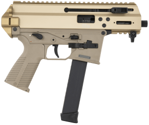 B&T Firearms 36176502GCT APC9K 9mm Luger 33+1 4.30" Black Steel Barrel Coyote Tan Picatinny Rail Receiver Brace Adapter Coyote Polymer Grips Ambidextrous