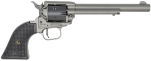 Heritage Mfg RR22C6 Rough Rider 22 LR 6 Shot 6.50" Tungsten Gray Cerakote Steel Barrel Tungsten Gray Cerakote Zinc Alloy Frame Black Satin Cylinder Black Star Polymer Grip Hammer/Thumb Safety Exposed Hammer