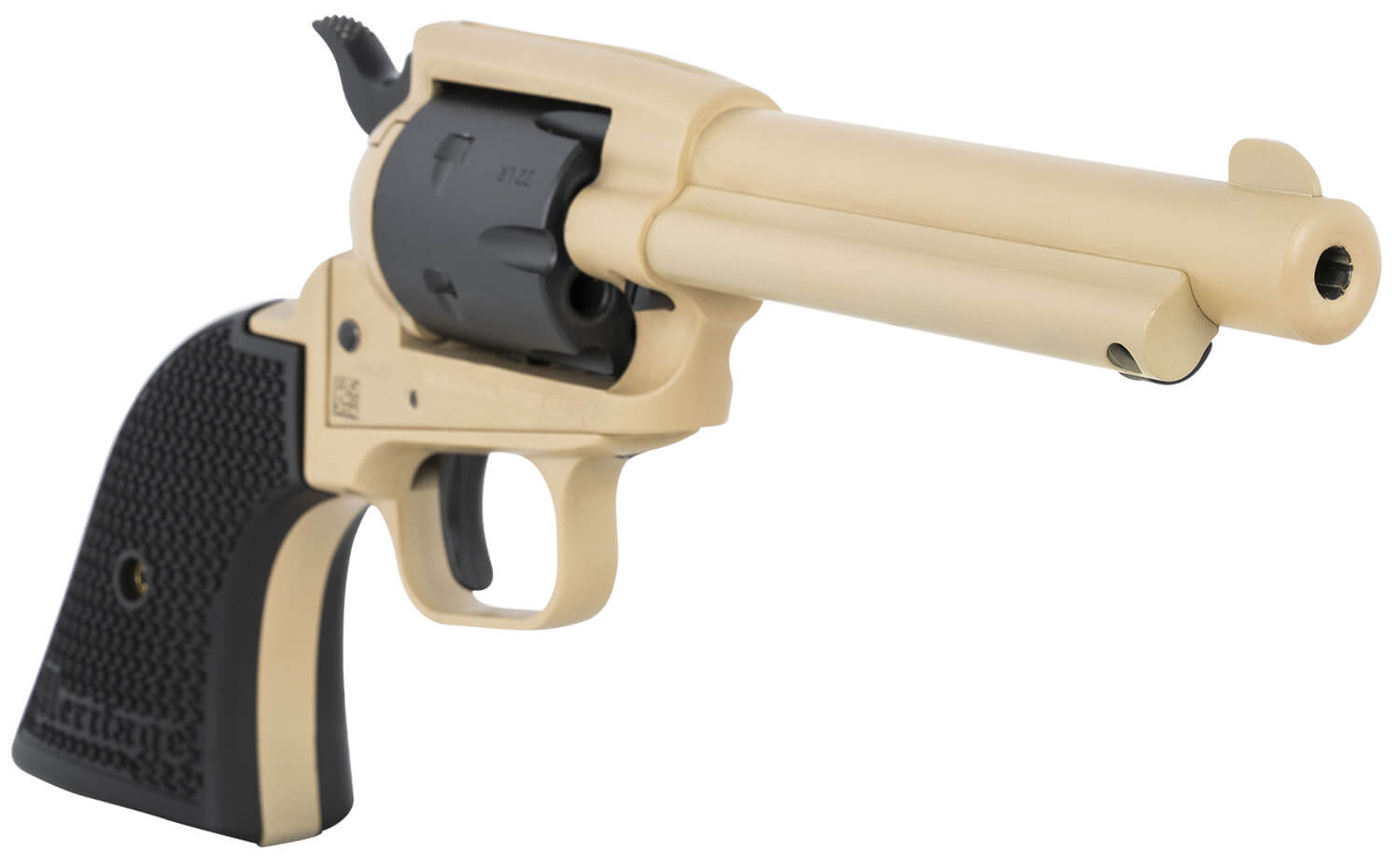 Heritage Mfg SRR22V4 Rough Rider 22 LR 6 Shot 4.75" Sabre Sand Cerakote Steel Barrel Sabre Sand Cerakote Steel Frame Black Satin Cylinder Black Polymer Grip Hammer/Thumb Safety Exposed Hammer - Image 3