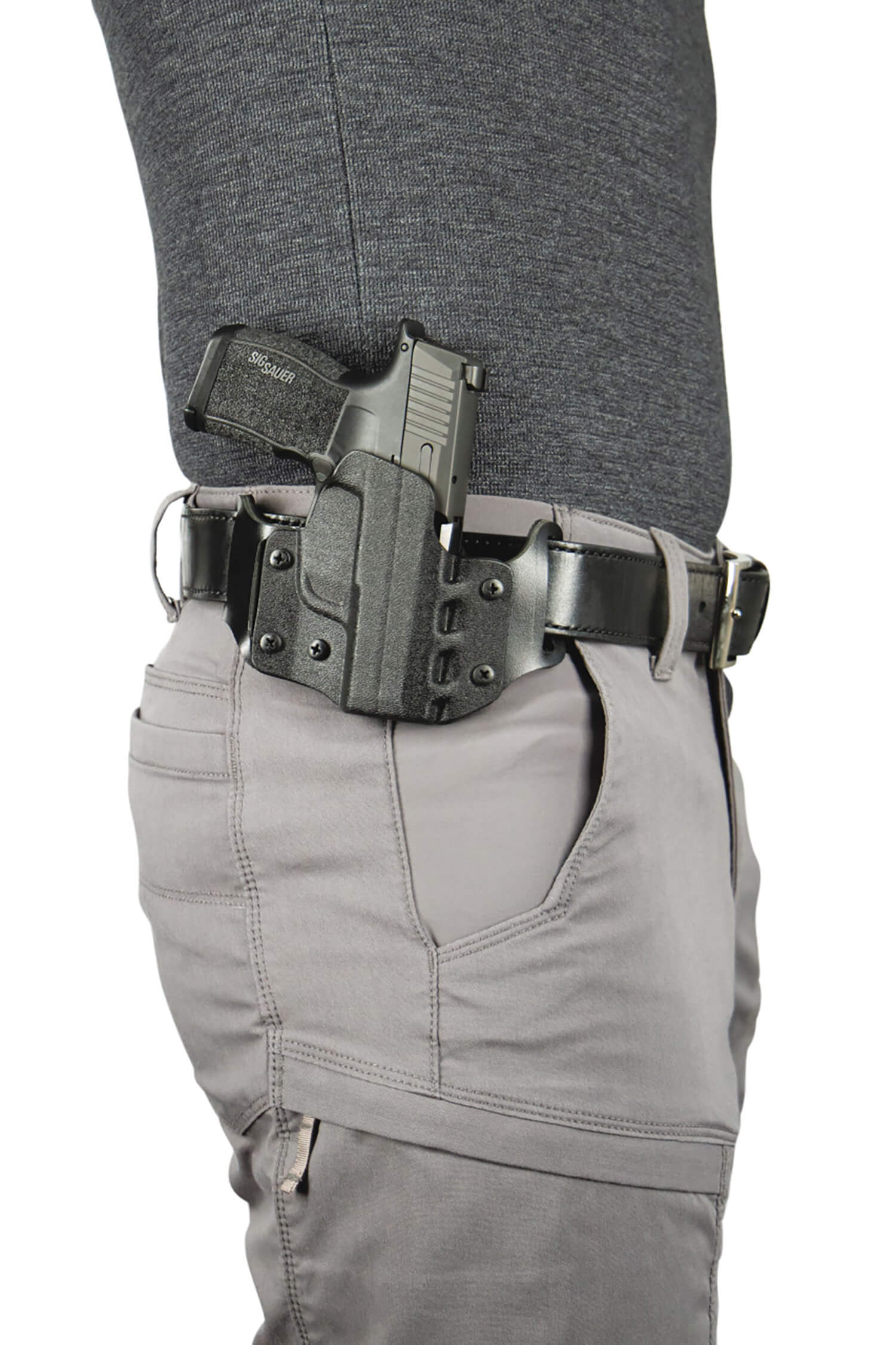 DeSantis Gunhide 195KA8WZ0 Veiled Partner OWB Black Kydex Belt Slide Fits Springfield Prodigy w/wo Red Dot Fits 4.25-5" Barrel Right Hand - Image 2