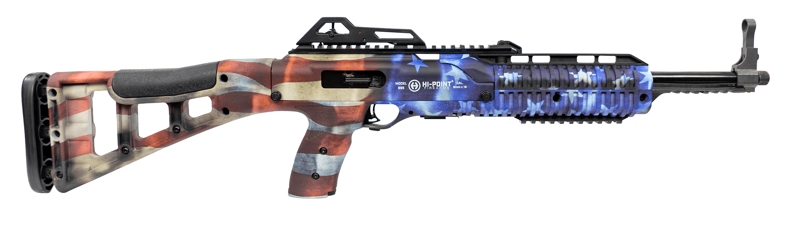 Hi-Point 4595TSFLG 4595TS Carbine 45 ACP 17.50" 9+1 American Flag Skeletonized Stock Adjustable Sights