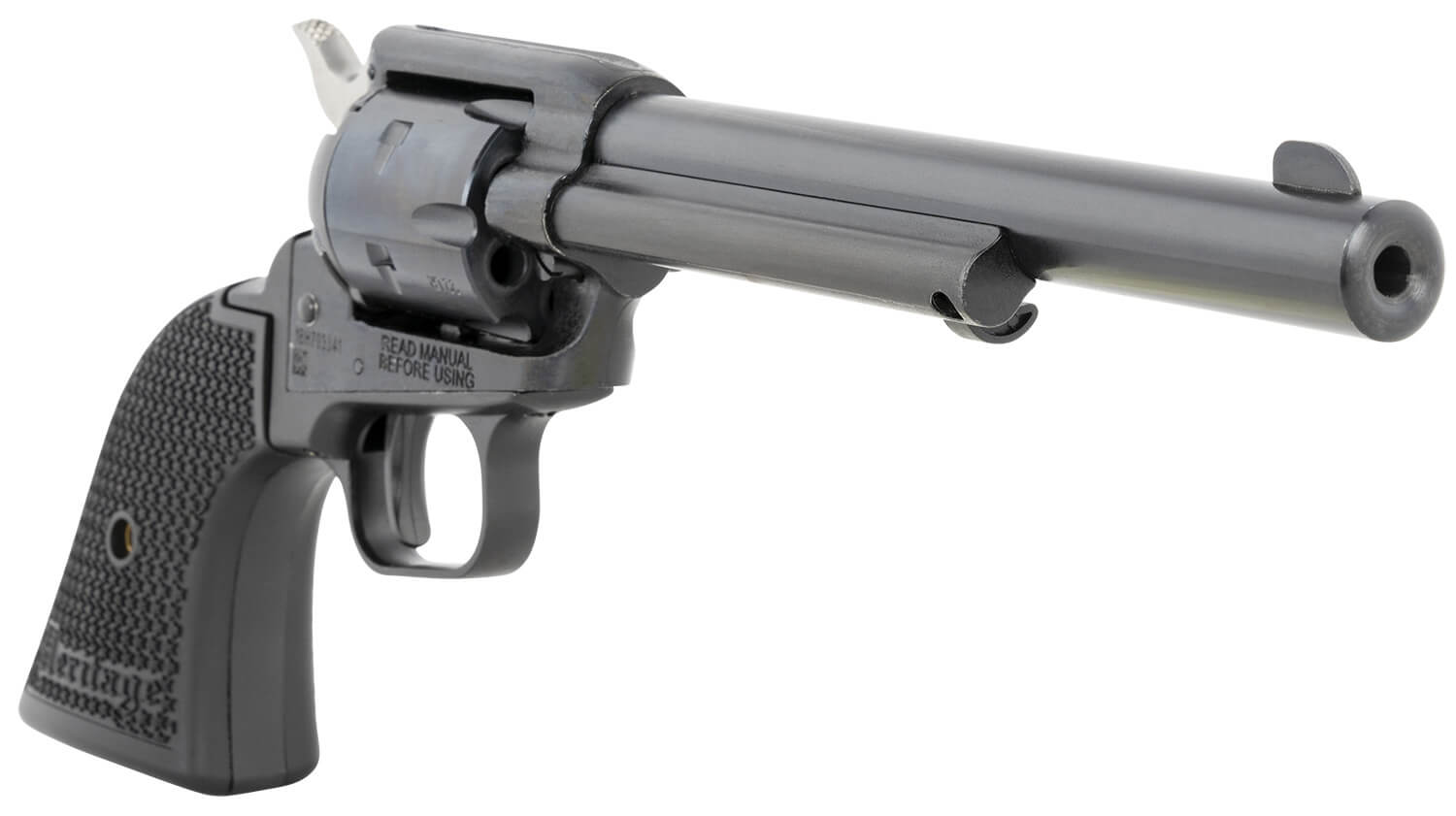 Heritage Mfg RR22MB6PG Rough Rider 22 LR/22 WMR 6 Shot 6.50" Black Steel Barrel Black Cerakote Zinc Alloy Frame Black Cerakote Cylinder Black Polymer Grip Hammer/Thumb Safety Exposed Hammer - Image 3
