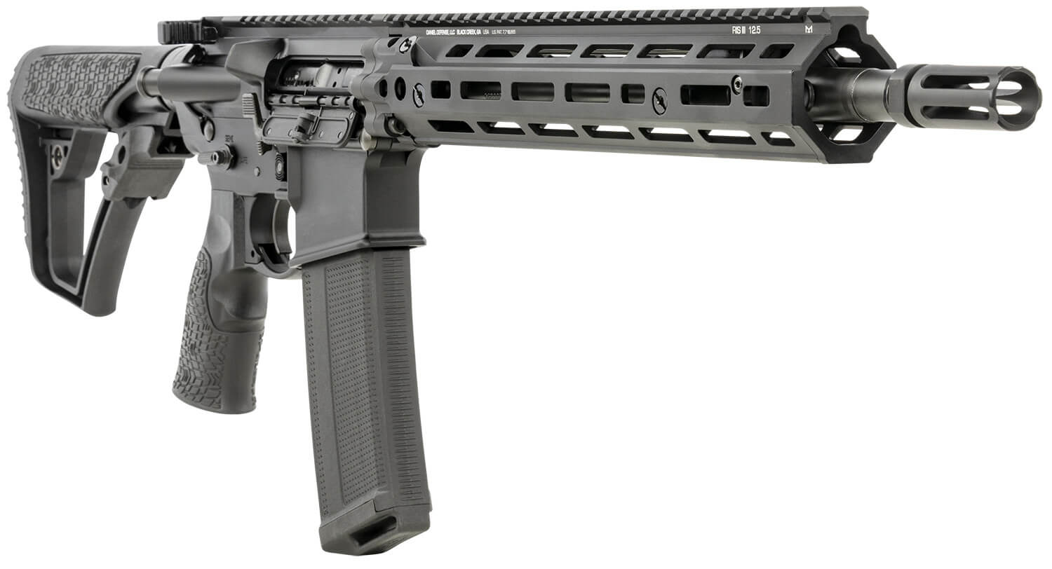 Daniel Defense 0219110613047 M4A1 RIII 5.56x45mm NATO 14.50" 30+1 Black OEM Stock & Grip 12.50" M-Lok Handgaurd Ambi Controls Pinned & Welded Flash Hider - Image 3