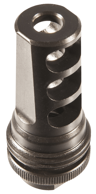 SilencerCo AC857 ASR Muzzle Brake Black Steel with 5/8"-24 tpi Threads for 338 Cal