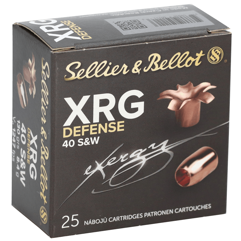 Sellier & Bellot SB40XA XRG Defense 40 S&W 130 gr Solid Copper Hollow Point 25rd Box