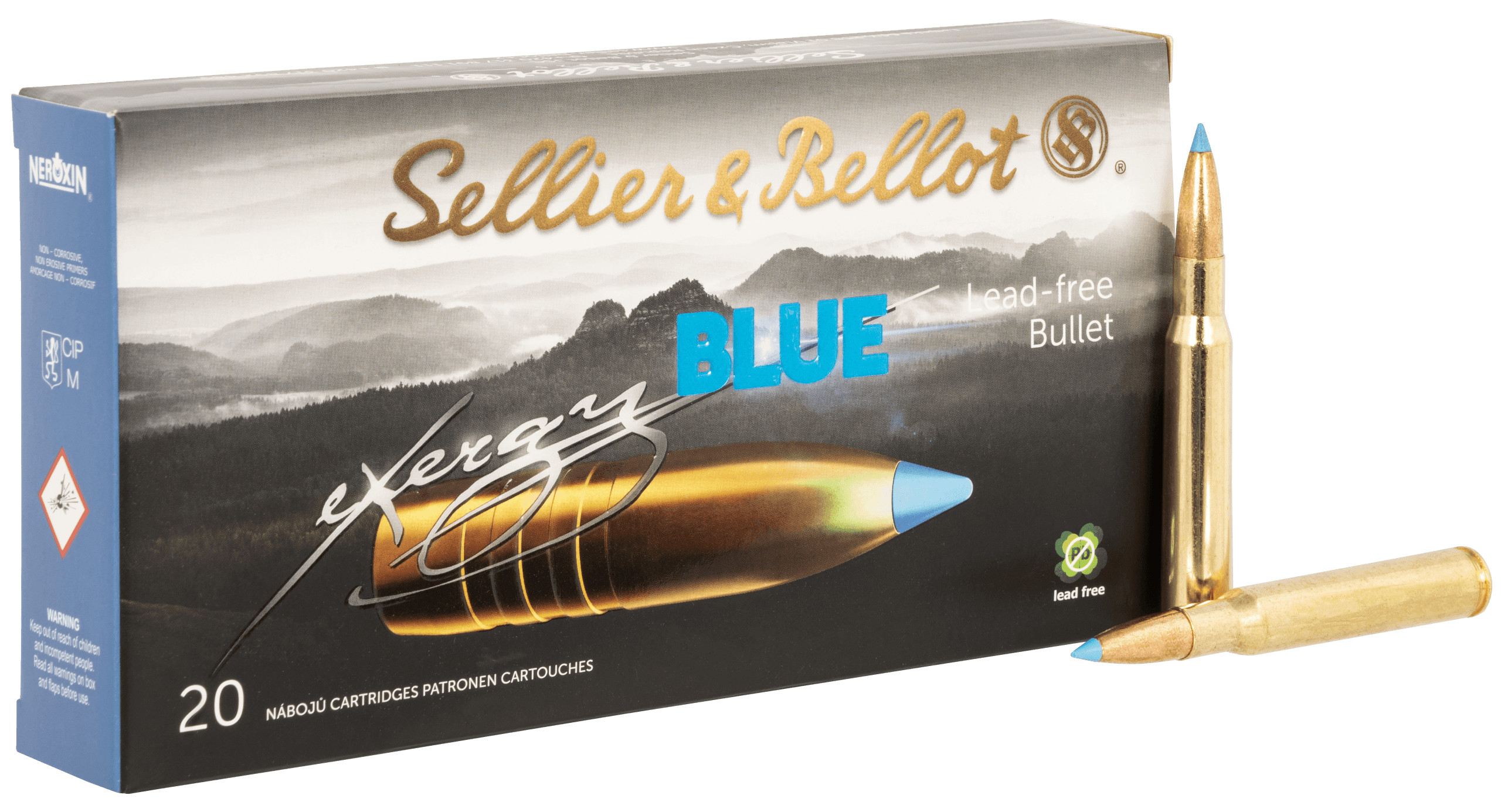Sellier & Bellot SB3006XB eXergy 30 06 Springfield 180 gr TAC EX Blue 20rd Box