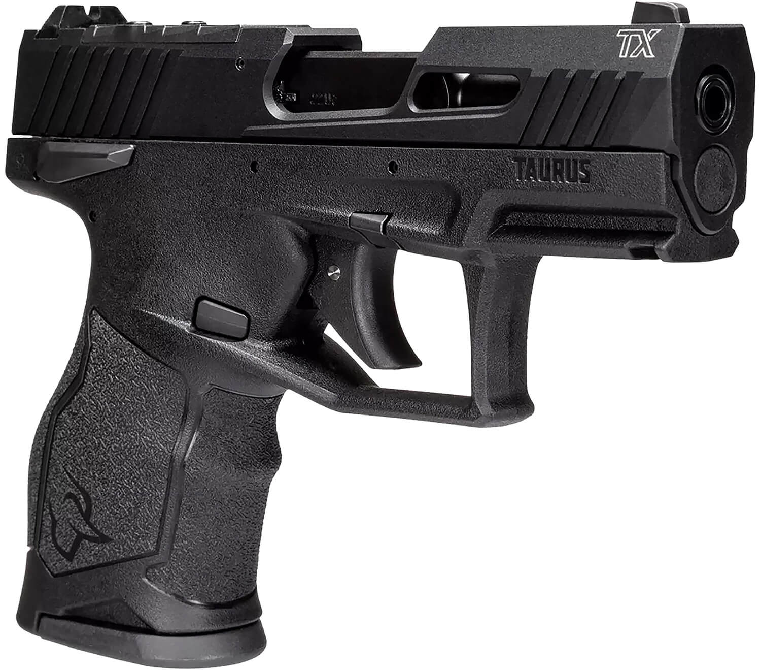 Taurus 1TX22131 TX22C Compact Frame 22 LR 13+1 3.60" Matte Black Steel Threaded Barrel Black Hard Coat Anodized Lightening Cut/Optic Ready/Serrated Slide Black Polymer Frame w/Picatinny Rail Black Polymer Grip Manual Safety - Image 3
