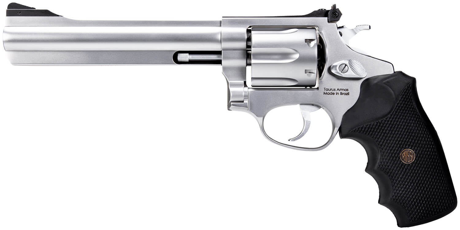 Rossi 2RM669 RM66 357 Mag 6 Shot 6" Satin Stainless Steel Barrel Cylinder & Frame Black Checkered Rubber Grip - Image 2