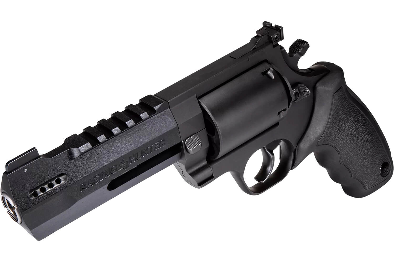 Taurus 2500051RH Raging Hunter Large Frame 500 S&W Mag 5rd 5.12" Black Ported/Target Crown Barrel Matte Black Oxide Cylinder Black Steel Frame Black Rubber Grip - Image 3