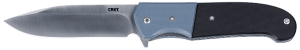 CRKT 6880 Ignitor  3.48" Folding Drop Point Plain Satin 8Cr13MoV SS Blade/ Blue/Black G10 Handle Includes Pocket Clip