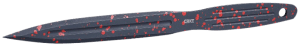 CRKT K930RKP Onion Throwing Knives 6.25" Fixed Spear Point Plain Non-Sharp Black/Red Spatter 1050 High Carbon  Includes Sheath 3 Blades