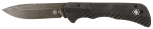 Templar Knife AAABK321 Auto Assist 3.50" Folding Tanto Part Serrated Black Oxide Stonewashed Powder Coated D2 Steel Blade/4.25" Aged Aluminum Handle