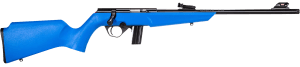 Rossi RB22 Compact 22 LR 10+1 16" Matte Black Button Rifled Free Floating Steel Barrel Matte Black Stainless Steel Receiver Blue Monte Carlo Stock Right Hand