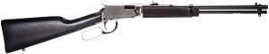 Rossi RL22181WDNI Rio Bravo 22 LR 15+1 18" Polished Black Barrel Nickel Rec Black Hardwood Furniture