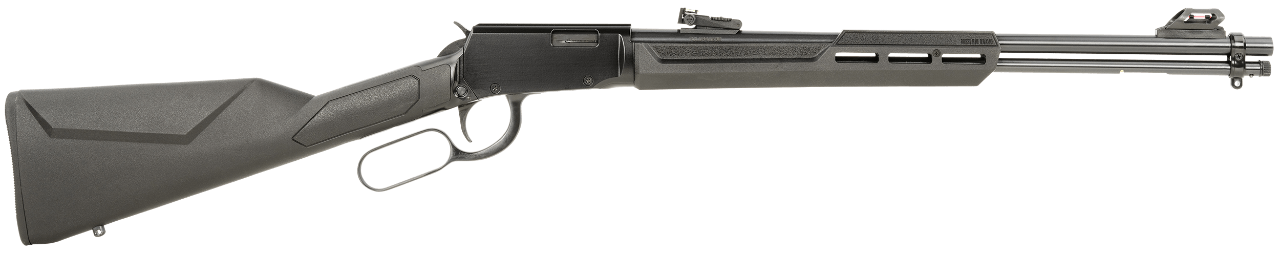 Rossi RL22W201SY Rio Bravo Lever Action 22 WMR 12+1 20" Round Barrel Black Polished Rec/Barrel Synthetic Stock Fiber Optic Sights