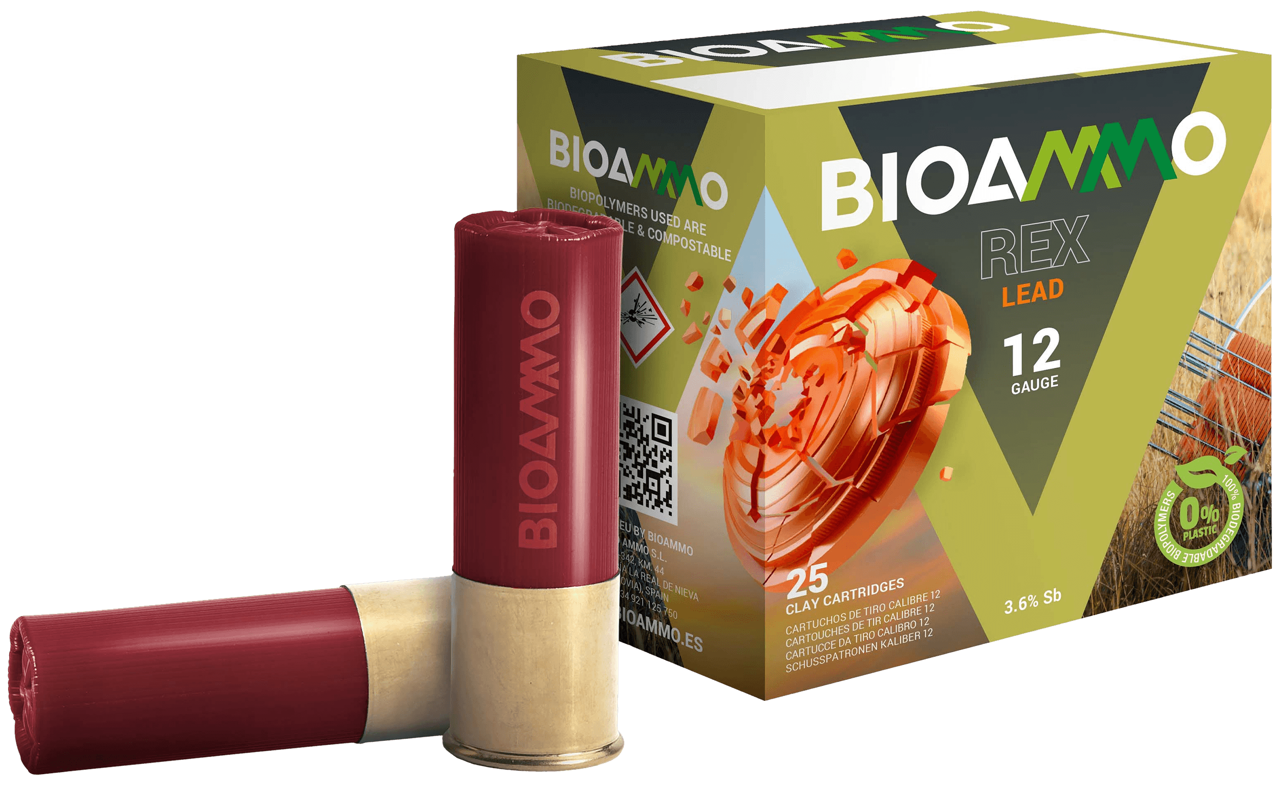 Bioammo BR2875 Rex Lead Competition 12Gauge 2.75" 1oz 7.5Shot 25rd Box