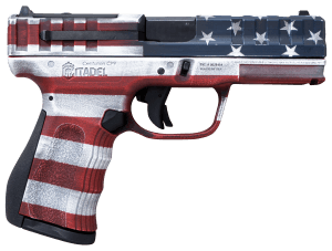 Citadel CITCP9USA Centurion CP9 Compact Frame 9mm Luger 14+1 4" Black Steel Barrel American Flag Cerakote Optic Ready/Serrated Steel Slide Polymer Frame & Grip