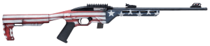 Citadel CIT22LRBUSA Trakr  22 LR 10+1 18" Blued Steel Threaded Barrel & Receiver  American Flag Synthetic Stock