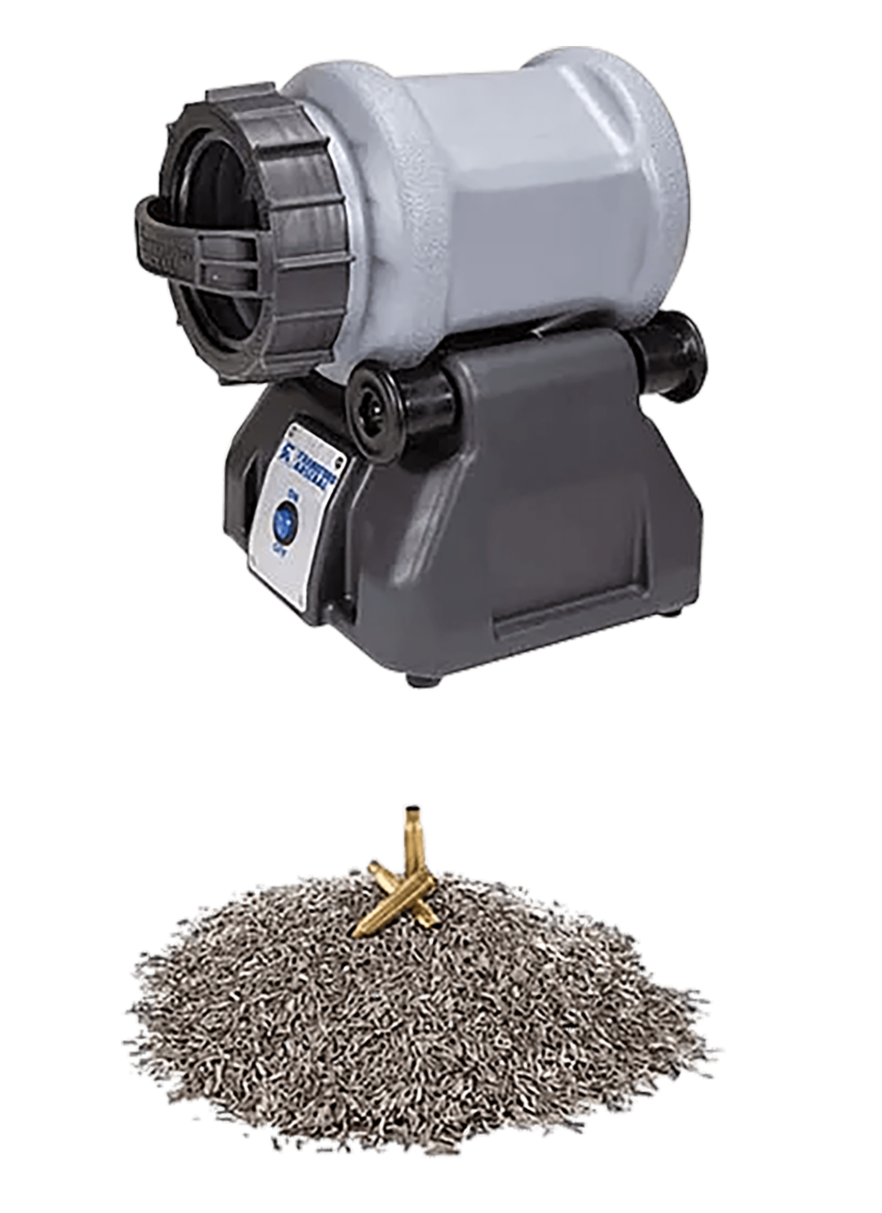 Frankford Arsenal 1199453 Rotary Tumbler Lite Pro Kit Grey/Blue Stainless Steel Capacity 300 Pieces of 223 Brass