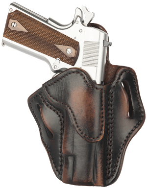 1791 Gunleather ORBH1VTGR BH1 Optic Ready OWB 01 Vintage Leather Belt Slide Fits 4-5" 1911 Right Hand