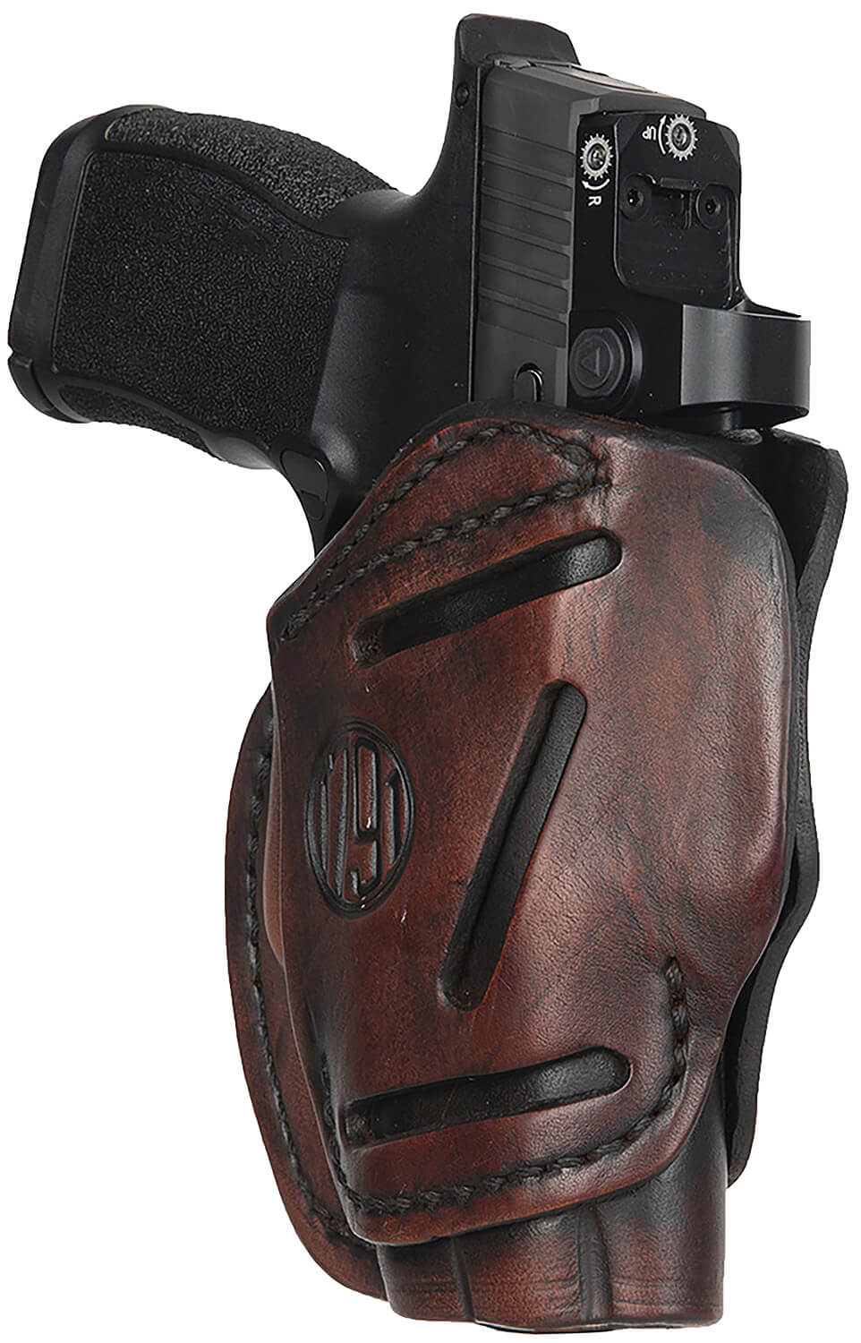 1791 Gunleather 3WH2VTGA 3-Way IWB/OWB Size 02 Vintage Leather Belt Loop Fits Ruger LCP Fits S&W Bodyguard Fits Glock 42 Ambidextrous Hand - Image 3