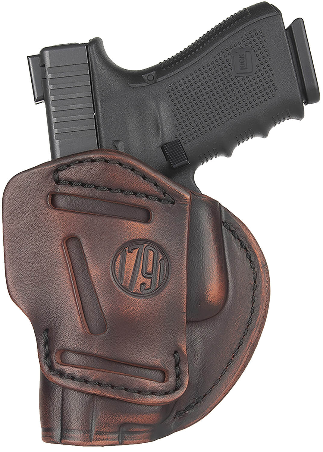1791 Gunleather 3WH5VTGA 3-Way IWB/OWB Size 05 Vintage Leather Belt Loop Fits Glock 17 Fits HK VP9 Fits MP9 Ambidextrous Hand - Image 2