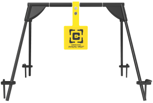 Caldwell 1187590 Swinging Rifle Black/Yellow AR500 Steel Hanging Standing Includes Ground Stakes