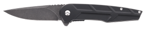 Schrade 1159329 Reckon 3.25" Folding Drop Point Plain Dark Stonewash D2 Steel Blade 4.40" Black Aluminum Handle