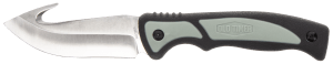 Old Timer 1137138 Trail Boss  3.70" Fixed Gut Hook Plain Stainless Steel Blade  TPE Handle Includes Sheath