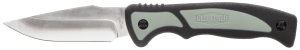 Old Timer 1137140 Trail Boss  3.70" Fixed Caper Plain Stainless Steel Blade 5.25" TPE Handle Includes Sheath