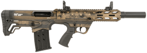 Gforce Arms GFY1USBNZ GFY-1  12 Gauge 3" 5+1 18.50"  Burnt Bronze American Flag  Bullpup with Pistol Grip Stock  Picatinny Rail with Flip Up Sights
