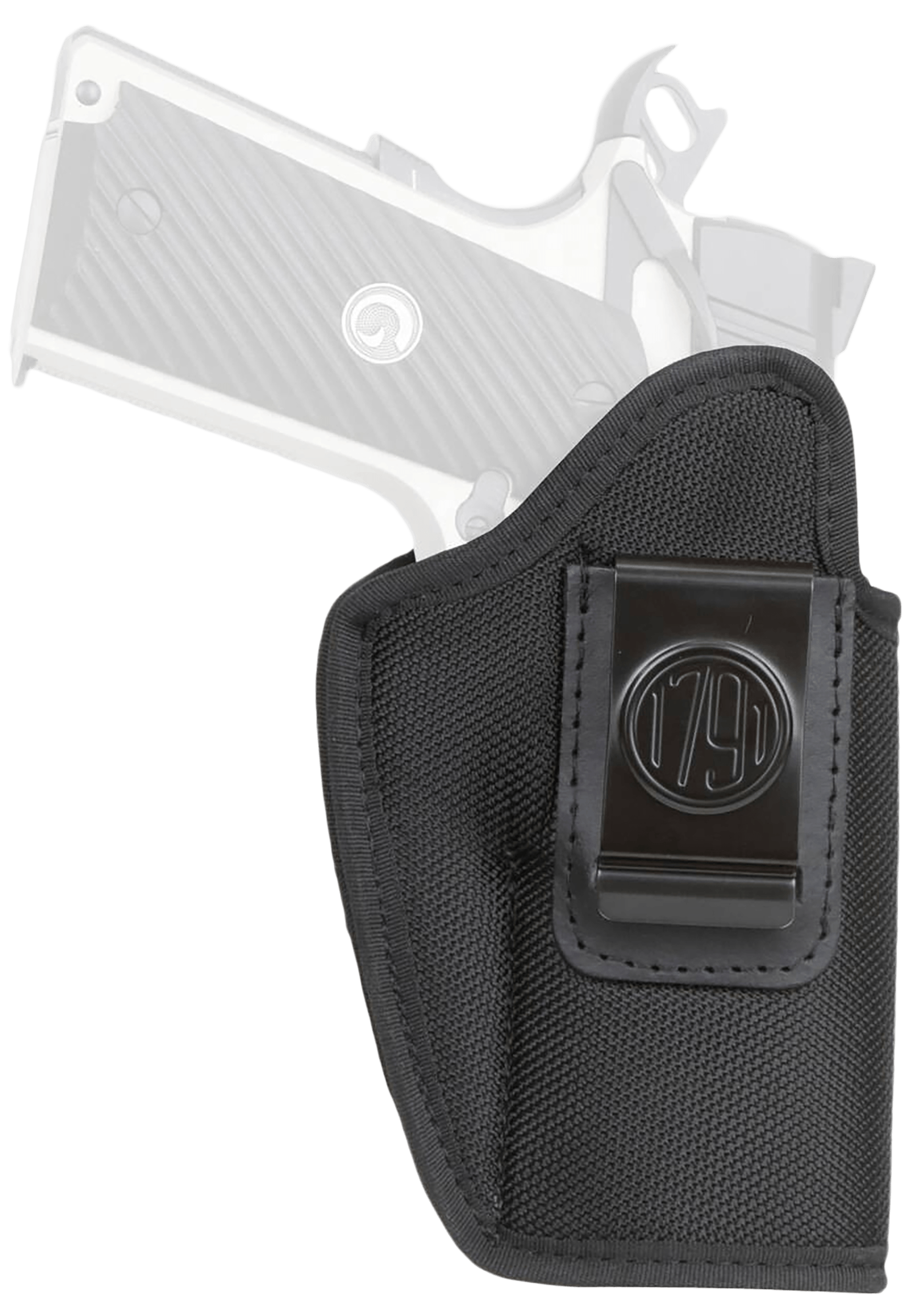 1791 Gunleather PNIWB4BLKL Premium Nylon IWB Size 04 Black Ballistic Nylon Clip-On Left Hand