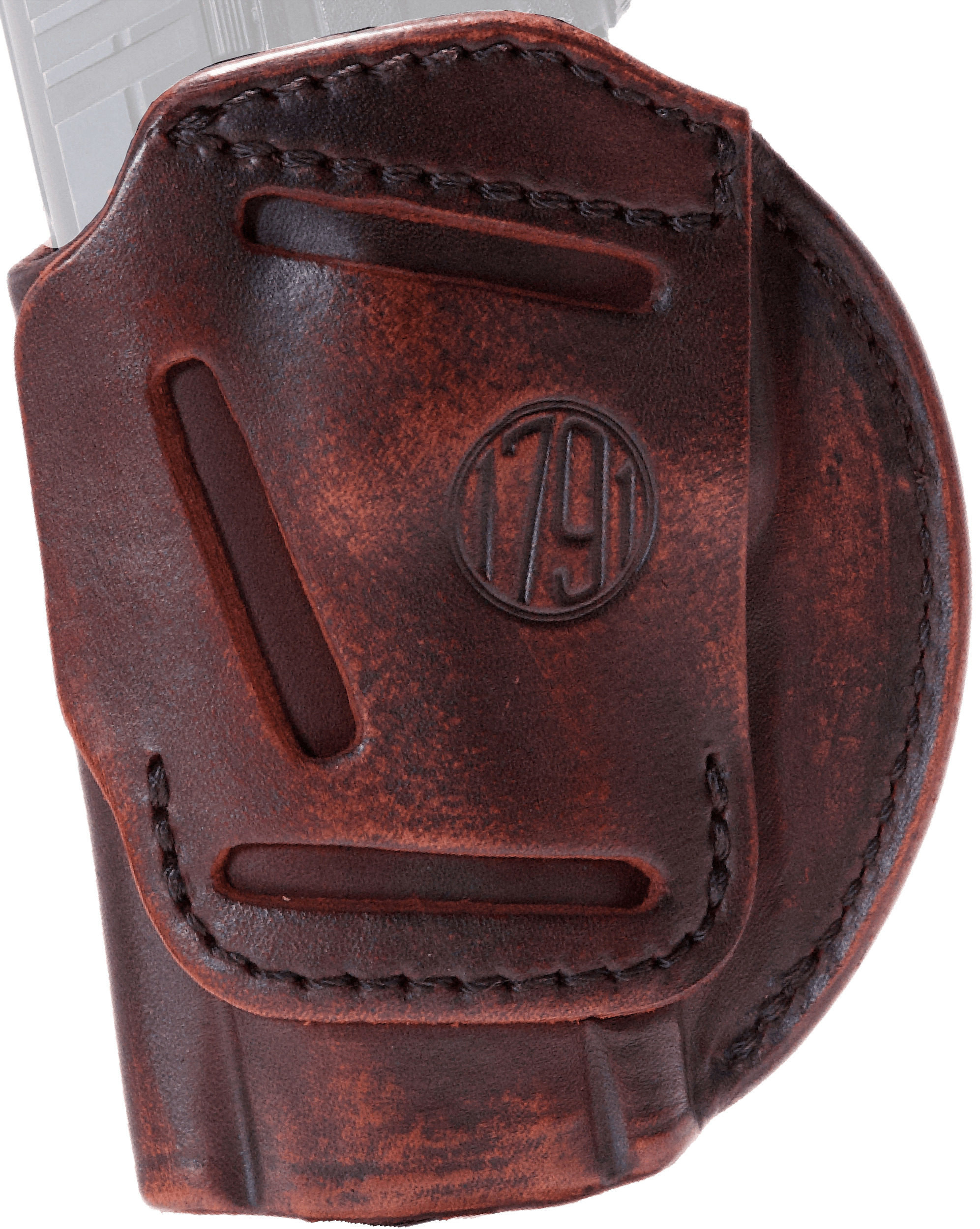 1791 Gunleather 4WH6VTGR 4-Way IWB/OWB Size 06 Black Leather Belt Clip Compatible w/Glock 21/Walther PDP Ambidextrous