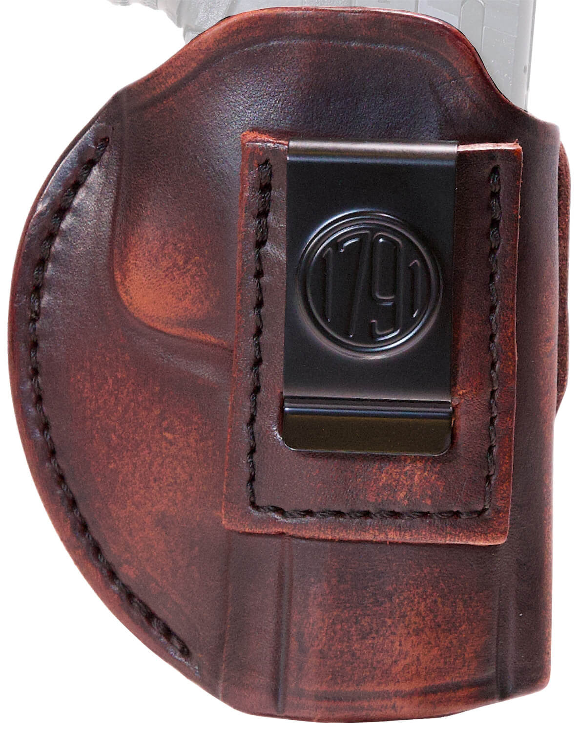 1791 Gunleather 4WH6VTGR 4-Way IWB/OWB Size 06 Black Leather Belt Clip Compatible w/Glock 21/Walther PDP Ambidextrous - Image 2
