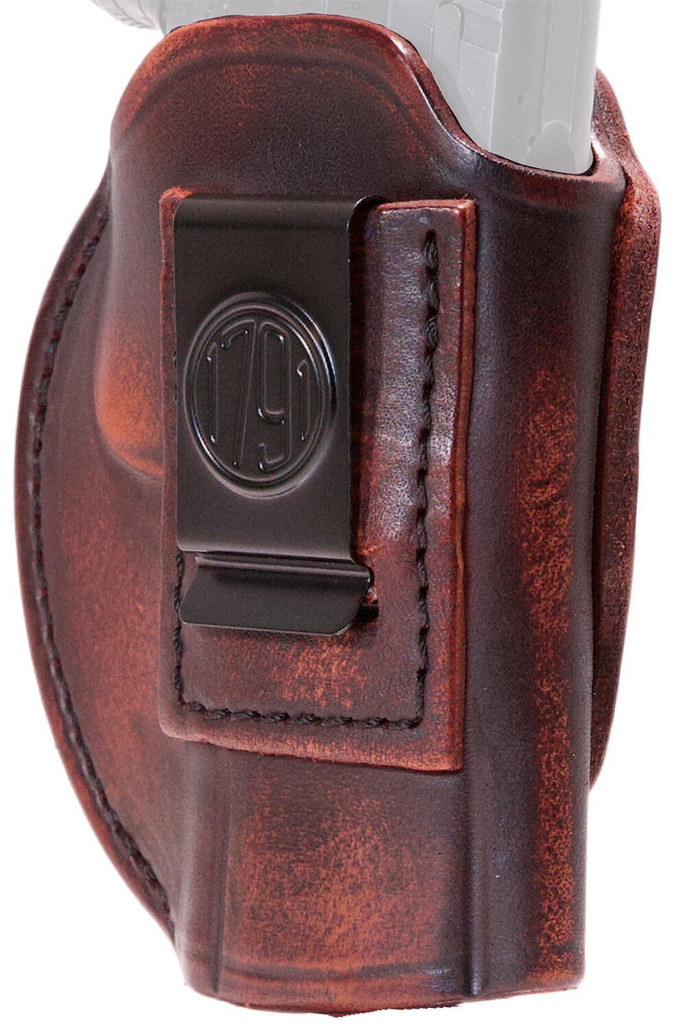 1791 Gunleather 4WH6VTGR 4-Way IWB/OWB Size 06 Black Leather Belt Clip Compatible w/Glock 21/Walther PDP Ambidextrous - Image 3