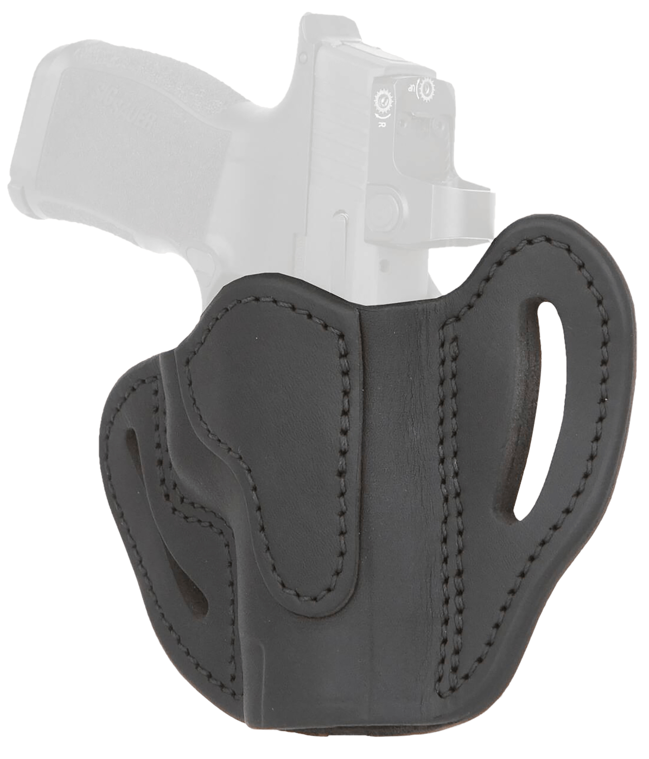1791 Gunleather ORBHCMAXSBLR BHC MAX Optic Ready OWB Compact Stealth Black Leather Belt Slide Compatible w/Sig P365 XL/Glock 48 Right Hand