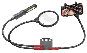 Real Avid AVMVACC Smart Mount Quick-Connect Includes Magnifying Glass 180 Lumen Work Light Cell Phone Holder