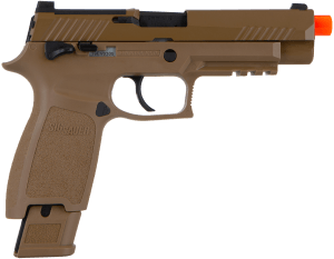 Sig Sauer Airguns AIRPFM17 Proforce M17 Air Soft CO2 6mm 21+1 Steel Construction w/Full Blow-Back Action Optic Ready Slide w/Removable Rear Sight Plate Manual Safety Slide Catch & Take Down Levers Coyote Finish