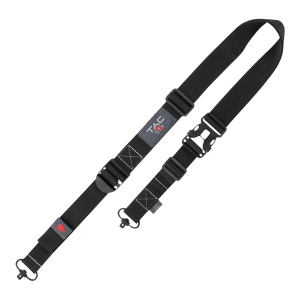 Tac Six 8495 Citadel Double Point Rifle Sling w/Quick Detach Swivels Pull Tab Forend Rapid Adjustment System Black Heavy-Duty Reinforced Webbing