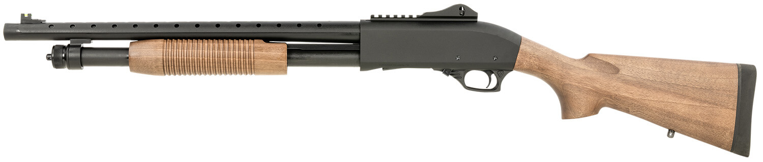 Tokarev USA 21000408 TX3 12 Gauge 18.50" 3" 5+1 Black Metal Finish Turkish Walnut Stock Fiber Optic & Ghost Ring Sight (Accepts Mossberg 590 Furniture) - Image 2