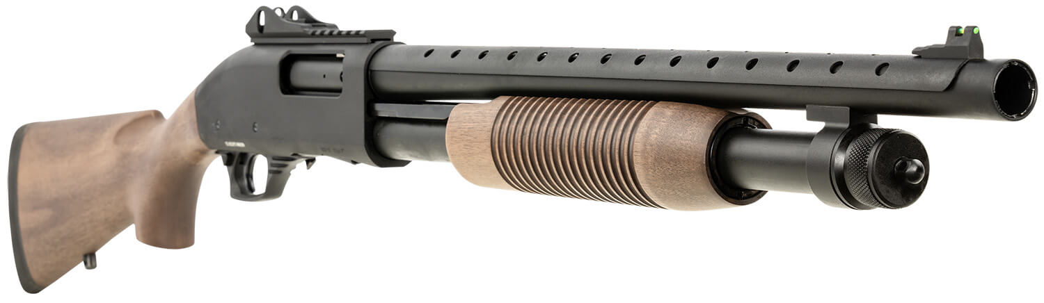 Tokarev USA 21000408 TX3 12 Gauge 18.50" 3" 5+1 Black Metal Finish Turkish Walnut Stock Fiber Optic & Ghost Ring Sight (Accepts Mossberg 590 Furniture) - Image 3
