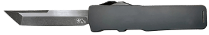 Templar Knife XSBR221 Excalibur Small 3" OTF Tanto Plain Black Oxide Stonewashed Powder Coated D2 Steel Blade/4.50" Black Aluminum/Rubber Handle Includes Pocket Clip