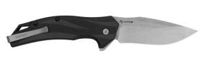 Kershaw 1645 Lateral Full Size Folding Drop Point w/Recurve Plain Stonewashed 8Cr13MoV SS Blade Gray Textured Glass-Filled Nylon Handle Includes Pocket Clip
