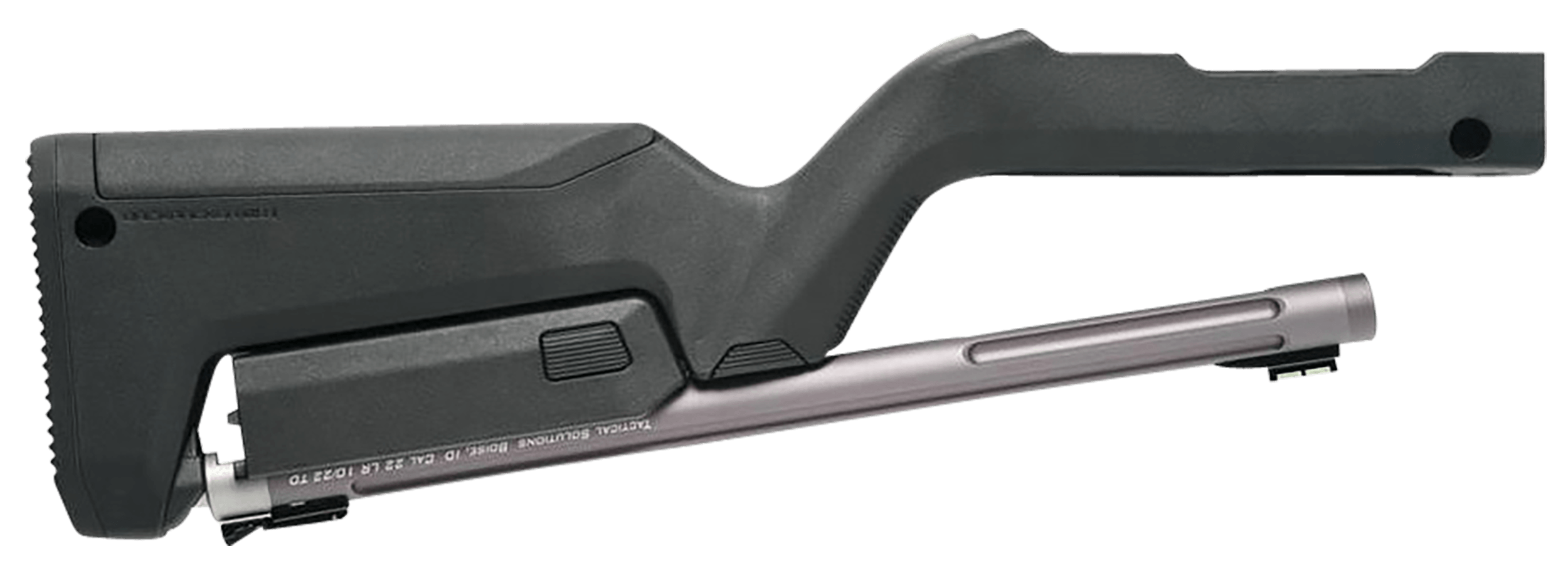 Tactical Solutions TDCGMGBBLK X-Ring Takedown Barrel and Stock Combo 22 LR 16.50" Gunmetal Gray Fluted & Threaded with Fiber Optic Sight Black Magpul Backpacker Stock Fits Ruger 10/22 Takedown